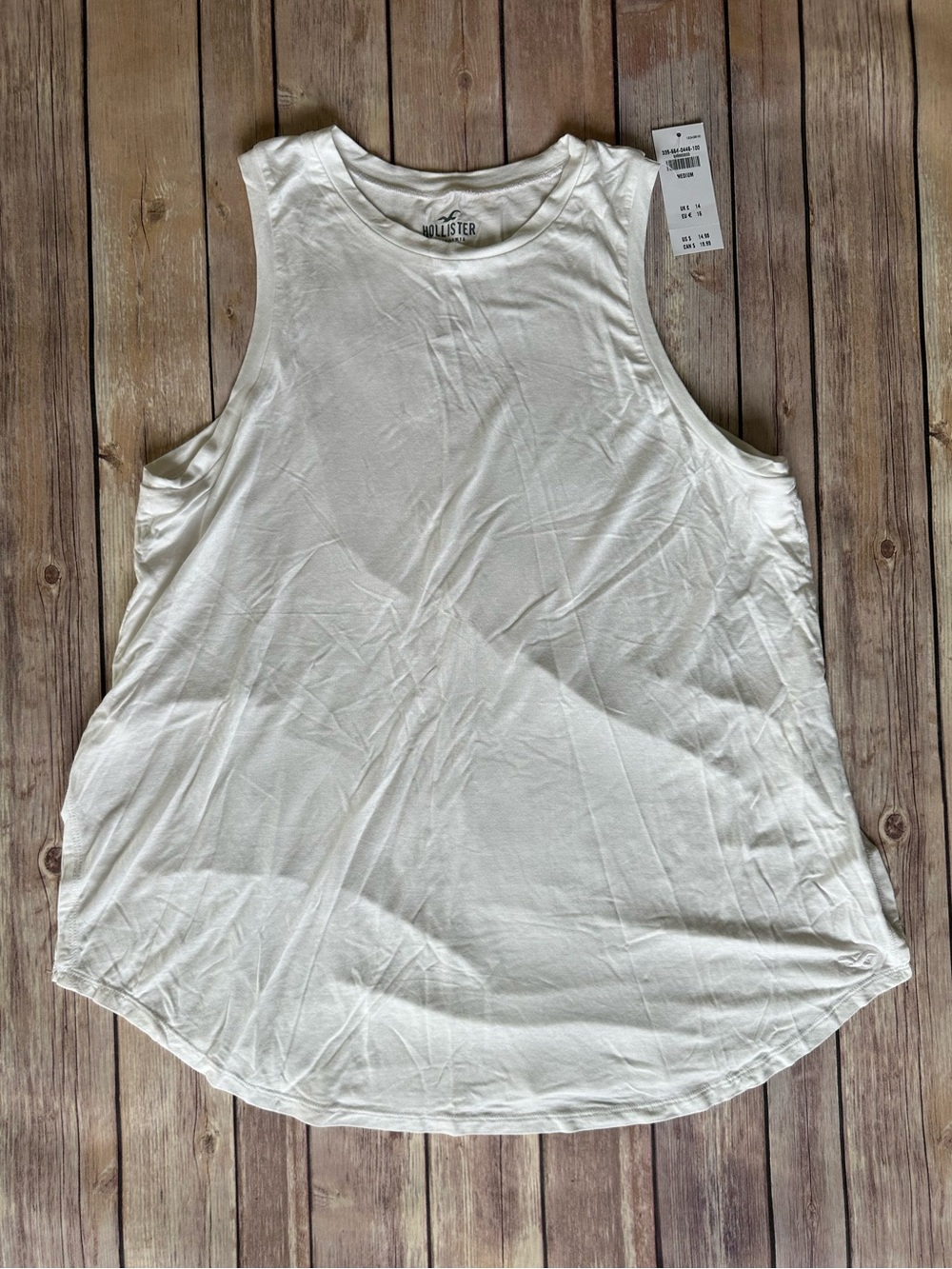 Hollister Women's White Scoop-Neck Tank
